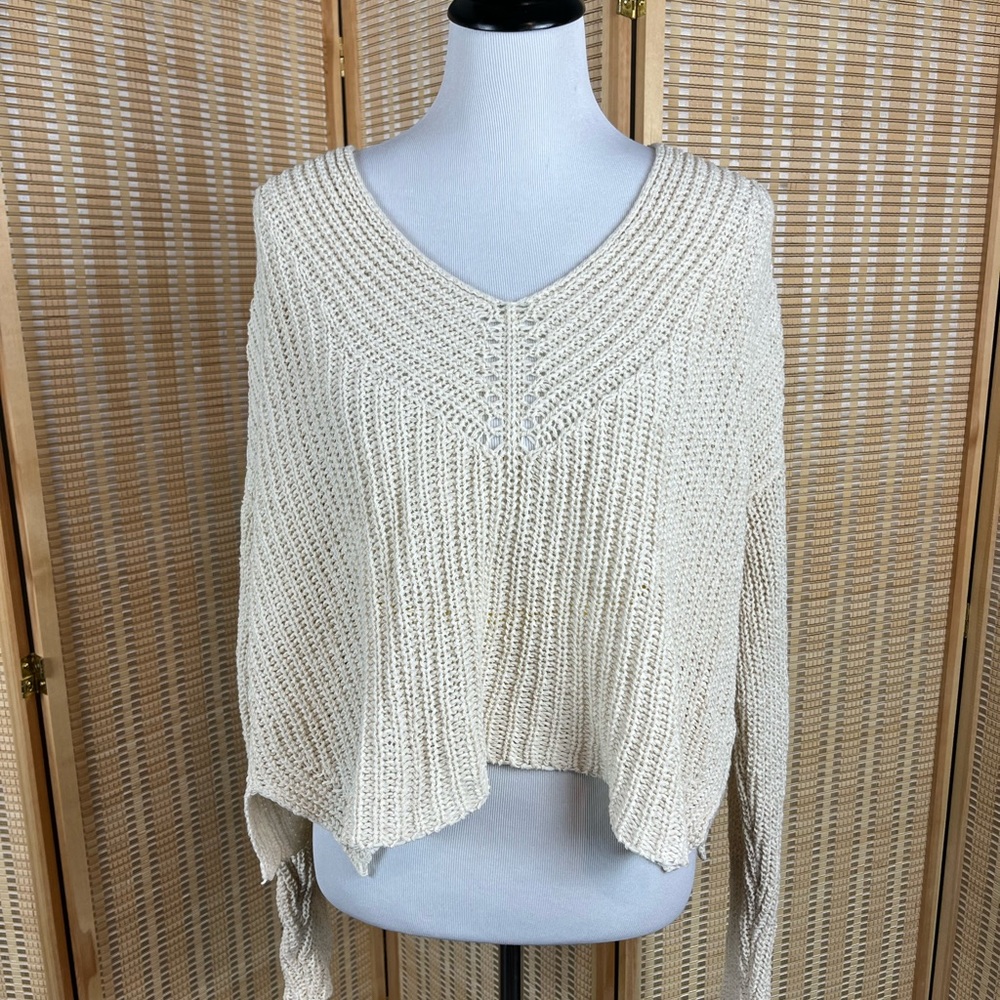 Eileen Fisher Loose Knit Linen Blend Sweater - Picture 3 of 9